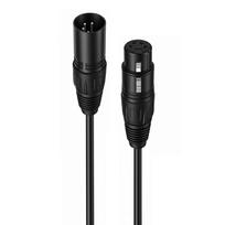 HangTon XLR 4-pin DSLR Camera Monitor Recorder Mixer Power Cable, XLR Male-Female, 1.5m black