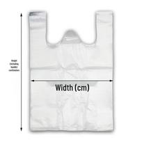 Clear Plastic Carry-Out Bag for Groceries and Takeout - Medium Thickness 24*34cm - 50 pcs, Regular white