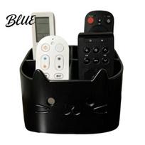 TV Remote Caddy 3D Printed Control Holder Animal Design Storage Box Office Desk Organizer for Desk 4-Compartments Desktop Cat