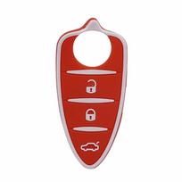 3 mygtukų automobilio nuotolinio valdymo pultelio korpusas, mygtukų guminė dalis, skirtas Alfa Romeo 156/159 /mito/giulietta/gt/4c raudona