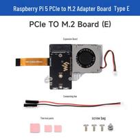 Raspberry Pi 5th Gen PCIe to M.2 Adapter with Heatsink Fan for NVME Hard Drive Expansion PCIe to M.2 Adapter Board with Fan