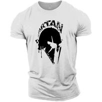 Vintage Men's T Shirt Spartan 3D Printed T-Shirts Summer Short Sleeve Tops Casual Streetwear Oversized Tee Shirt Men Clothes 4XL black