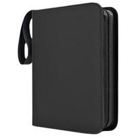 50 Sheets Trading Card Binder with Zipper – Compact PU Leather Album, Secure Top-Loading Pages for Trading, Sports & TCG Cards black