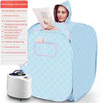 Home Sweat Steaming Box Whole Body Sweating Steaming Room Fumigation Instrument Steam Machine Folding Sauna Box Set white
