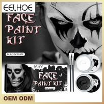 Halloween Cosplay Makeup Black + Face Body Paint Special Effects Makeup Kit Dress Up Adult - Face Paint Kit Full Coverage Face Paint balta