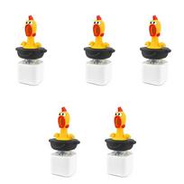 1Pc Funny Screaming Chicken Keychain Sound Light Press Button Stress Relief Fidget Toy Cute Bag Pendant Novelty Gift white