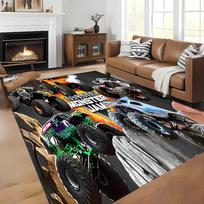 Custom personalization Monster Jam Area Rug - Perfect For Kitchen, Bathroom,Laundry Room Decor Large Size Available,Gift All Seasons 80cmx120cm gray