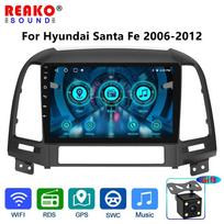 REKOSOUND 9  Android 12 Automobilio radijas Hyundai Santa Fe 2 2006 - 2012 Multimedia grotuvas 2 Din Carplay Stereo GPS 2din DVD pagrindinis blokas 1+32CP+4led gray