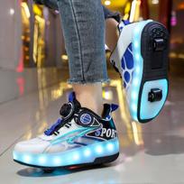 2026 Dviračių ratų paslėpti skraidantys batai vyrams, moterims ir vaikams 32 white