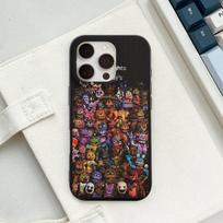 Game F-Five N-Nights At F-FreddyS Phone Case For IPhone 17 16 15 14 13 12 11 Corrugated Frosted Soft Cover Anti-Slip iPhone 14 pro black
