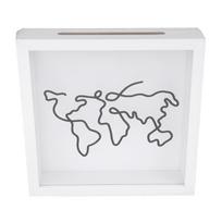 Ticket Shadow Box with Slot Photo Frame Memory Storage Box for Postcard Concert Movie Ticket White white
