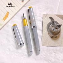 Limited Edition Pet Cat Series JINHAO 82 Fountain Pen EF/F/M Rose Gold Clip Calligraphy Pen School Office Supplies Stationery (as the picture,Bent) gray