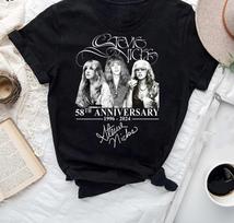 Stevie Nicks 58th Anniversary Signature T-Shirt, Fan Gift Vintage XXL gray