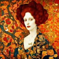 Gustav Klimt grožis 5D pasidaryk pats deimantinė tapyba Nauja 2024 m. Mergina su auksine šukuosena Pilnas kvadratinis apvalus deimantų mozaikos siuvinėjimas Sienų dekoras Full Round 20x20CM brown