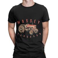 Massey Ferguson Tractors Graphic 100% Cotton T-Shirt Massey Ferguson Tops Tees For Men XXXL black