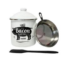 Dishwasher Safe Grease Pot 1200ml Ceramic Grease Saver Lard Pot Cooking Up Fat Catcher Kitchen Fat Keeper Jar Container balta