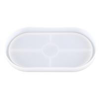 Epoxy Resin Mold Oval Plate Dish Cup Mat Silicone Mould DIY Crafts Decor Mold 1 white