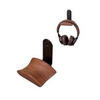 Headphone Hook Holder, Hanging Bracket, Headphone Stand, Hook, Wall Mount, Walnut Wood Headphone Holder For Headphones, Studio And Pc Gaming (walnut)