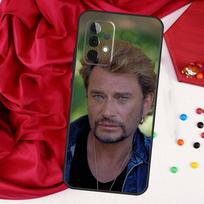 Johnny Hallyday muzikinis dėklas skirtas Samsung Galaxy A54 A34 A14 A51 A71 A12 A22 A32 A52 A13 A23 A33 A53 A73 Coque For Samsung A11 gray