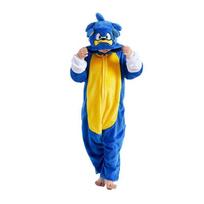 Mielas animacinis gyvūnėlis, žieminis vienas gabalas pižama vaikams, storas ir šiltas Sonic,130cm/51.18in yellow