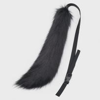 Rankų darbo lapės kaukės ir pliušinio uodegos rinkinys su pirštinėmis Helovinui arba Cosplay gray