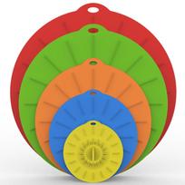 Silikoninių maisto laikymo dangtelių rinkinys: 5 dalių apsaugos nuo perkaitimo ir apsaugos nuo dulkių puodų bei mikrobangų krosnelės indų dangteliai Single Diameter 10CM (Smallest) red