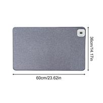 Keyboard Mouse Heated Desk Pad Waterproof Overheat Protection Mat For Computer Office Typing Game Homework Korean Plug gray