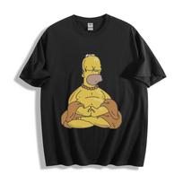 The Simpsons Homer Meditating Graphic T-Shirt Unisex T-Shirt XXXXL black
