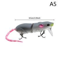 Pelės masalas Dirbtinis plastikinis pelės masalas Žūklės masalas Swimbait Rat Pike Bass Minnow plūduriuojantys masalai Žvejybos reikmenų priedai as the picture gray