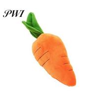 Playful Dog Toy Carrot Shape Pet Plush with Sound Bite-resistant Soft Comfortable Sleeping Cushion Supplies Interactive S orange