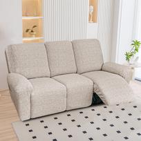 Universal Elastic Recliner Protective Sofa Cover 1-Seater (4 Piece Set) beige