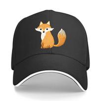 Fox Baseball Cap  Adjustable Hat with Breathable Back Lightweight YK Style Unisex Couple Hat for  Sandwich Baseball Cap One Size brown