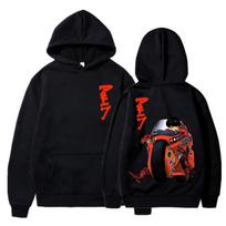2026 Vintage Japan Anime Akira Hoodies Tetsuo Shima Cartoon Movie Shotaro Kaneda Manga Sportwear Oversized Men Women Fleece Sweatshirt Gift XXL black