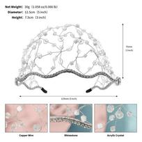 Handmade crystal mesh headband wedding prom party accessories high-end retro hair accessories bridal headband women white