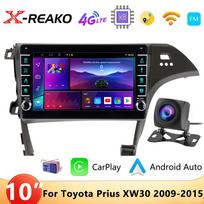 Automobilinis radijas Toyota Prius 3 XW30 2009-2015 Multimedijos grotuvas Navigacija GPS 4G 8 branduolių CarPlay Android Auto Stereo 2 DIN Be DVD 8 core 6GB+128GB blue