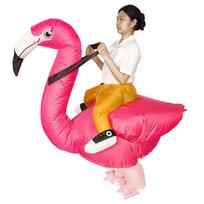 Capybara ir Flamingo pripučiamas kostiumas Helovino vakarėliui Medium Kid (125-150cm) pink