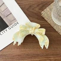 1pc retro arch bow grab clip temperament elegant acetate hairpin headwear fashion coil hair shark clip hair accessories white