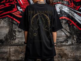 The Stillness Shirt, Buddha Inspired Tee, Inner Peace Shirt, Healing Energy Tee, Spiritual Awakening Shirt, Sacred Geometry Boxy T-Shirt 130 black