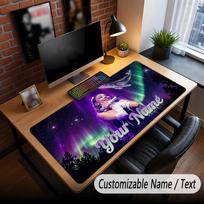 Custom Name Extended Mouse Pad,Ayliva Gaming Desk Mat For Home Office Desktop Decor 30cmx60cm brown