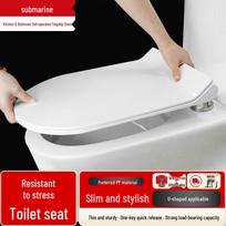 Submarine Universal Soft-Close Toilet Seat gray