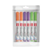 Cello Whitemate Whiteboard Vivid Bold Markers Set of 1 X 6 | 3 Assorted Ink Colours | Refillable & Erasable | For Office, School & Home white