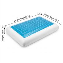 Vėsinanti gelio atminties putplasčio kaklo pagalvė 60*40*12cm Gel Pillow blue
