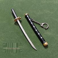Zoro Shuusui Samurajaus Kardas Raktų Pakabukas: Anime Metalo Lydinio Miniatiūrinis Pakabukas Alloy Blade + ABS Sheath black