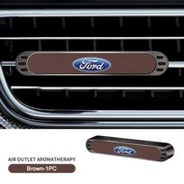 Aukščiausios kokybės automobilio kvapo difuzorius, tvirtinamas prie oro išleidimo angos, automobilio gaiviklis, aromaterapijos difuzorius, skirtas Ford Fiesta Kuga Edge F150 Mustang, lipdukas brown