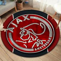 AFC Ajax Round Area Rug,Carpet Rug for Living Room Bedroom Sofa Playroom Decor,Non-slip Floor Mat 80cmx80cm black