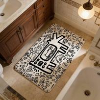 K-Keiths H-Haring Room Mats Retro Multiple Choice Living Room Kitchen Rug Non-Slip Welcome Rug 40x60cm