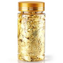 Gold Leaf Flakes, 10G (NW) Non-Edible Decorating Flakes, Imitation Foil Paper Leaf for Arts, Painting Gilding, Interior Decoration (Gold) 10G (NW) beige