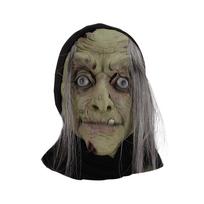 Creative Funny Old Witch Headgear Prom Props Latex Horror Tricky Scary Mask žalia