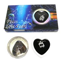 Pasidaryk pats meilės perlų kūriniai Zodiako norų rinkinys su pakabuku karoliais Gėlavandenių perlų kriauklė skardinėje dovanų dėžutės rinkinys moterims dekoravimui blue