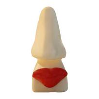 Printed Red Lips Eyeglasses Holder Quirky PLA Desk Organizer for Home Office raudona